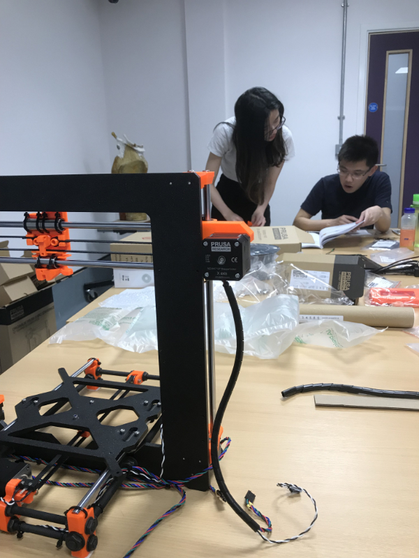 Medical Education Award - Colleagues working to build the Prusa i3 Mk2